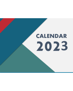 Calendar 2023 Type 4 PPT Slide 1