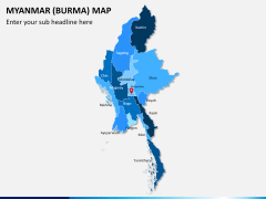 Myanmar (Burma) Map PPT slide 1