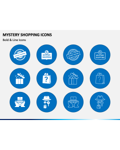 Mystery Shopping Icons PPT Slide 1