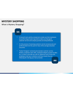 Mystery Shopping PPT Slide 1