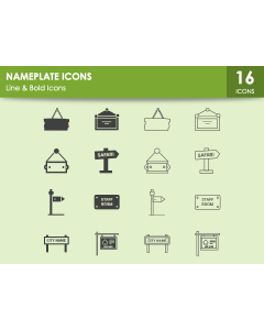 Nameplate Icons PPT Slide 1