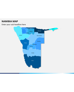 Namibia map PPT slide 2