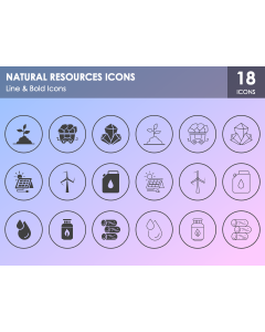 Natural Resources Icons PPT Slide 1