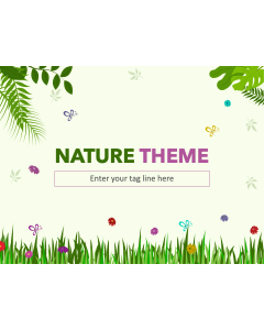 Nature Background Theme PPT Slide 1