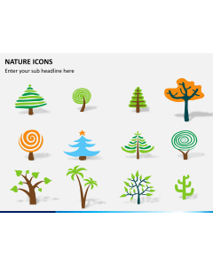 Nature icons PPT slide 1