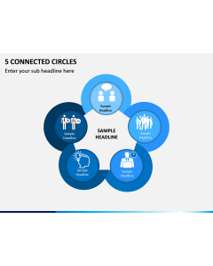 5 Connected Circles PPT Slide 1