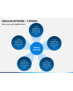 Circular Network – 5 Spokes PPT Slide 1