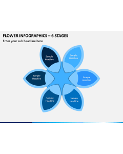 Flower Infographics – 6 Stages PPT Slide 1