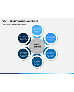 Circular Network – 6 Circles PPT Slide 1