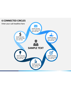 6 Connected Circles PPT Slide 1