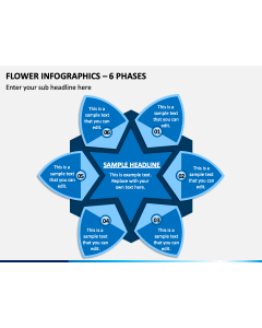 Flower Infographics – 6 Stages PPT Slide 1