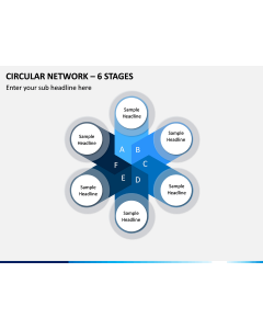 Circular Network – 6 Stages PPT Slide 1