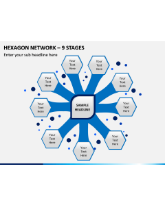 Hexagon Network – 9 Stages PPT Slide 1