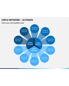 Circle Network 10 Stages PPT slide 1