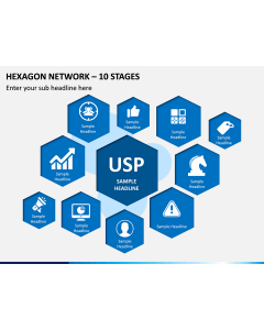 Hexagon Network – 10 Stages PPT Slide 1