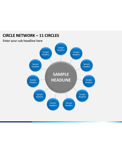 Circle Network – 11 Circles PPT Slide 1