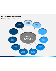 Network – 11 Shapes PPT Slide 1