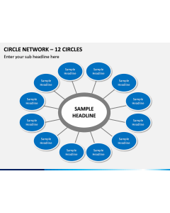Circle Network – 12 Circles PPT Slide 1
