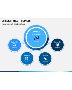 Circular Tree – 4 Stages PPT Slide 1