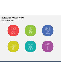 Network Tower Icons PPT Slide 1