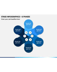 Stage infographics – 6 Phases PPT slide 1