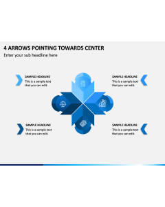 4 Arrows Pointing Towards Center PPT Slide 1