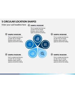 5 Circular Location Shapes PPT Slide 1