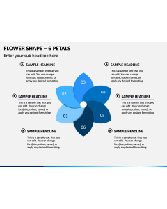 Flower Shape – 6 Petals PPT Slide 1