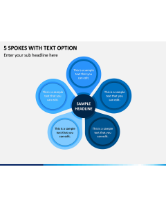 5 Spokes With Text Option PPT Slide 1