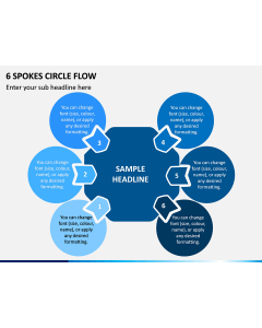 6 Spokes Circle Flow PPT Slide 1
