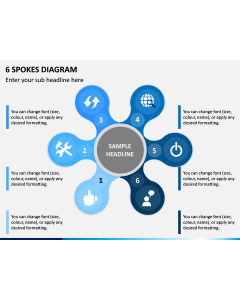 6 Spokes Diagram PPT Slide 1