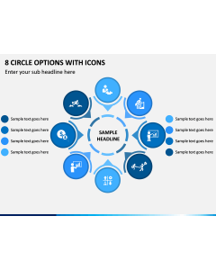 8 Circle Options With Icons PPT Slide 1