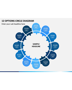 12 Options Circle Diagram PPT Slide 1