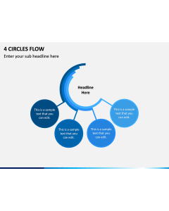 4 Circles Flow PPT Slide 1
