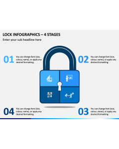 Lock Infographics - 4 Stages PPT Slide 1