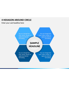 4 Hexagon Around Circle PPT Slide 1