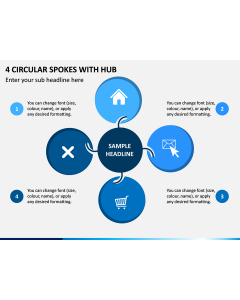 4 Circular Spokes With Hub PPT Slide 1