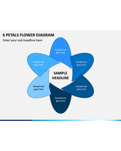 6 Petals Flower Diagram PPT Slide 1