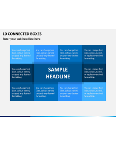 10 Connected Boxes PPT Slide 1