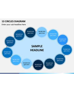 13 Circles Diagram PPT Slide 1