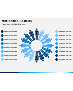 People Circle - 16 Stages PPT Slide 1