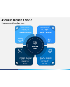 4 Square Around A Circle PPT Slide 1