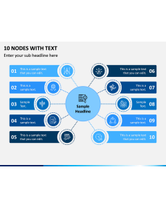 10 Nodes With Text PPT Slide 1