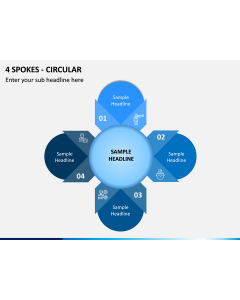 4 Spokes - Circular PPT Slide 1