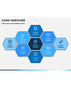 9 Point Honeycomb PPT Slide 1