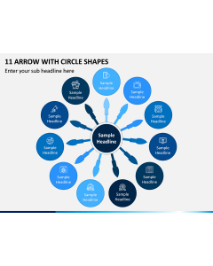 11 Arrow with Circle Shapes PPT Slide 1