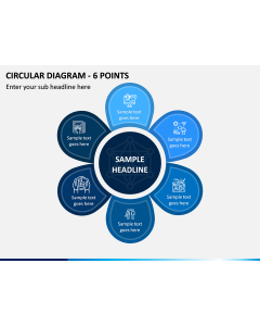 Circular Diagram - 6 Points PPT Slide 1