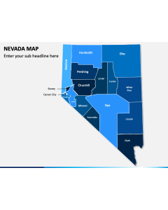 Nevada Map PPT Slide 1