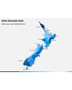 New zealand map PPT slide 1