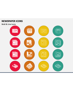 Newspaper Icons PPT Slide 1
